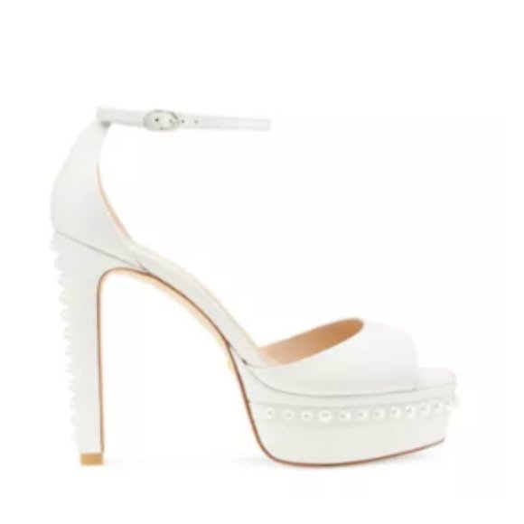 Stuart Weitzman White Platform Heels - Picture 8 of 10